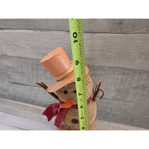 Grassland RoadsTwine Snowman Decor With Button Accents Felt Scarf & Paper Hat - Picture 8 of 8